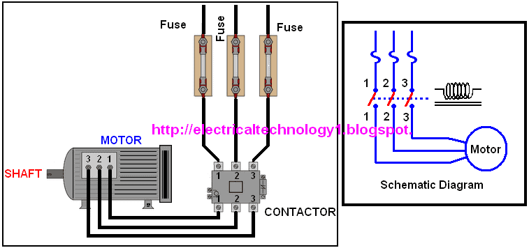 3 Phase Motor Wiring Diagrams Simple Circuit Diagram Of Contactor