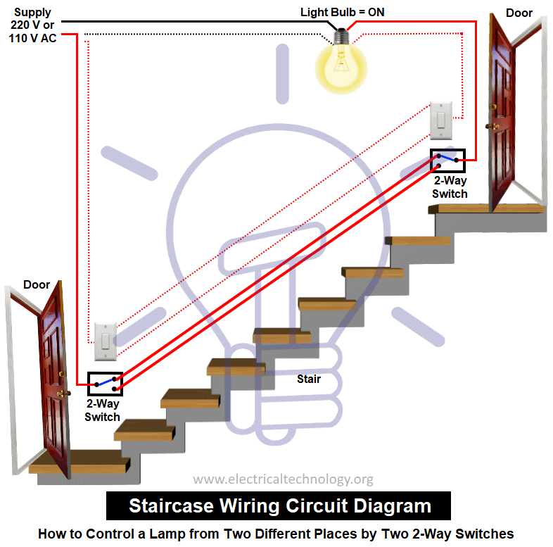 Staircase Wiring Circuit Diagram  Electrical Technolgy