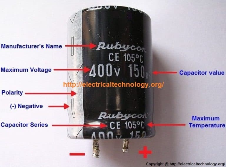 General Capacitor Nameplate Rating Electrolytic Capacitor