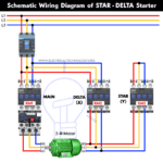 STAR-DELTA Starter without Timer - Power & Control Diagrams