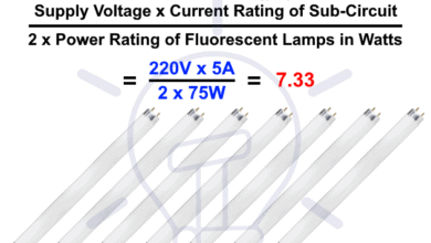 How to Find the Number of Fluorescent Lamps in a Final Sub-Circuit