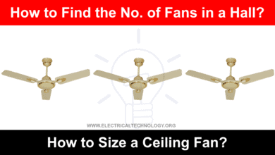 How to Size a Ceiling Fan and find the No of fans in a Room / Hall