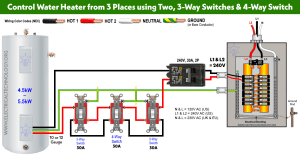 How to Control a Water Heater using Switches? 1, 2, 3 & 4-Way