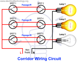 2-Way Switching Wiring in Corridor