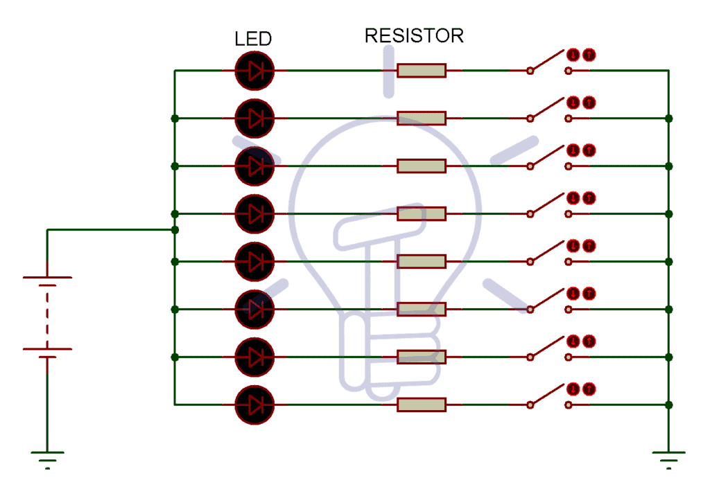 common cathode 7 segment display pin diagram