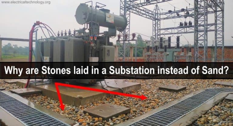 Why are Stones used in Substations instead of Sand or Grass?