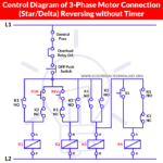 Star - Delta Starter Reverse - Forward Control Without Timer