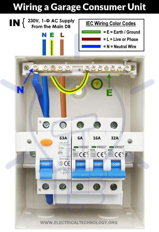 How To Wire A Garage Consumer Unit Wiring RCD In Garage CU