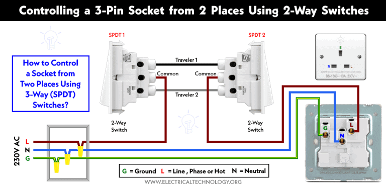 How to Wire Single Pole, Double Throw (SPDT) as 3-Way Switch?