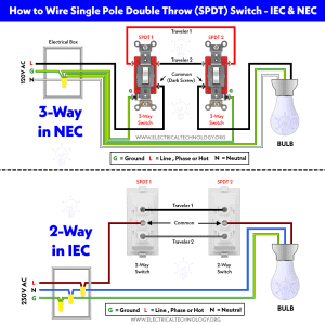 How To Wire Single Pole, Double Throw (spdt) As 3-way Switch?