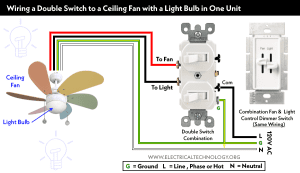 How to Wire Double Switch? 2-Gang, 1-Way Switch - IEC & NEC