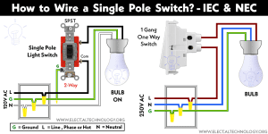 How to Wire Single Pole, Single Throw (SPST) as 2-Way Switch?