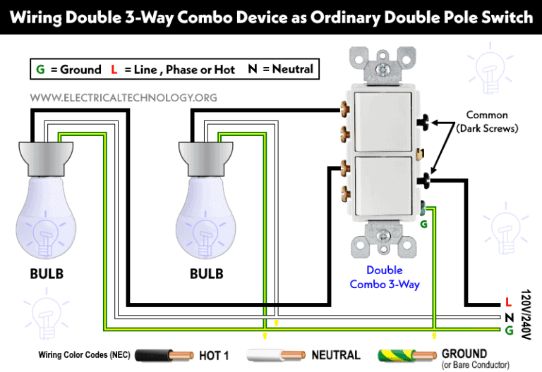 How to a Wire Double 3-Way Combination Switch Device?