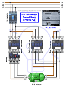 Star - Delta Starter Motor Control Circuit Using S7-1200 PLC