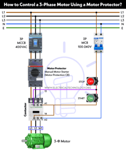 How to Control a Three-Phase Motor Using a Motor Protector?