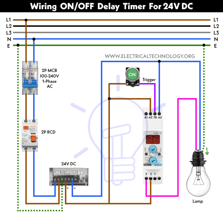 How to Wire ON/OFF Delay Timer for AC & DC Loads - 230V & 24V