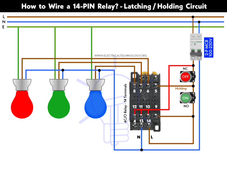 How To Wire Pin Relay For Latching Holding Circuit