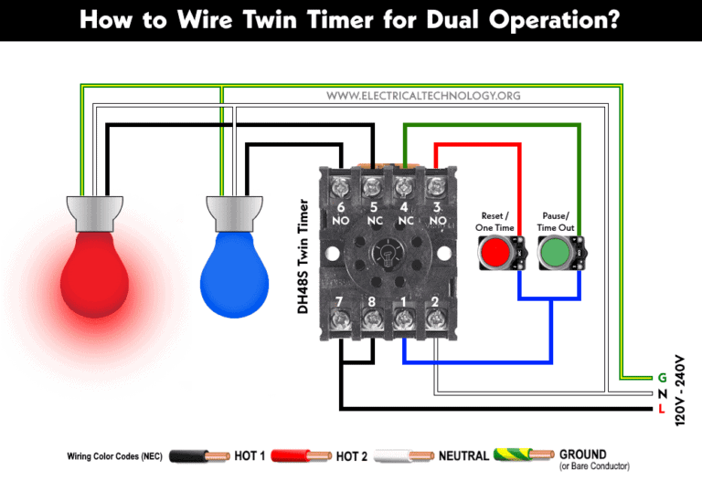 How to Wire Twin Timer for 120V/240V Circuits - ON/OFF Delay