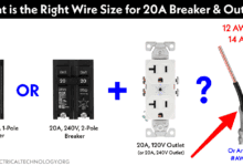 Correct Wire Size for 20-Amp Breaker and Outlet