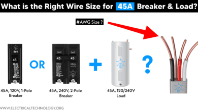 Right Wire Size for 45A Breaker