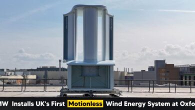 BMW and Aeromine Technologies Bladeless and Motionless Wind Energy Turbine at Oxford MINI Plant