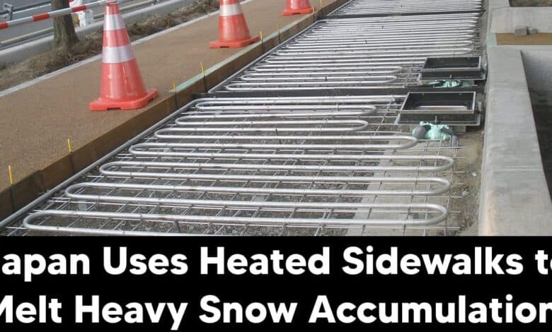 Heated Sidewalks to Melt Heavy Snow Accumulation in Japan